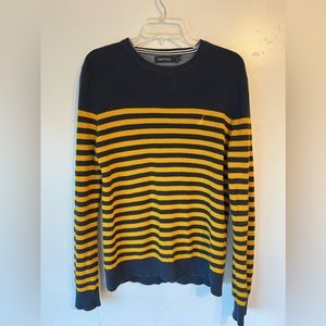 Navy and Yellow Striped Nautica Sweater